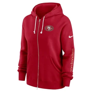 San francisco 49ers nike womens phoenix hoodie full zip sweatshirt Scarlet S