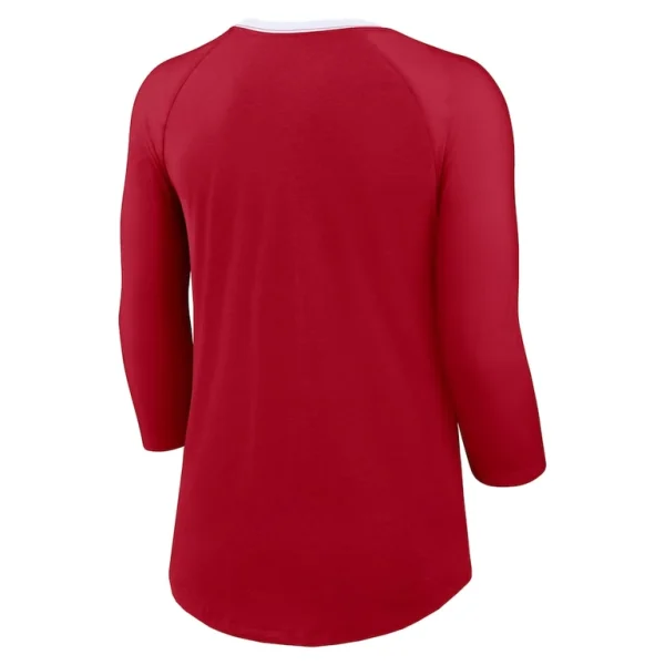 San francisco 49ers nike womens raglan 34 sleeve t shirt Scarlet M
