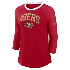 San francisco 49ers nike womens raglan 34 sleeve t shirt Scarlet S