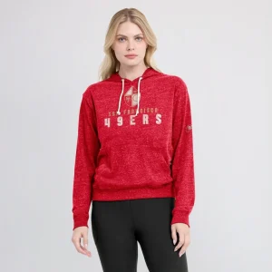 San francisco 49ers nike womens rewind gym vintage lightweight pullover hoodie Scarlet L