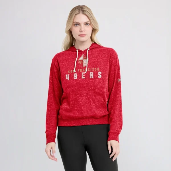 San francisco 49ers nike womens rewind gym vintage lightweight pullover hoodie Scarlet L