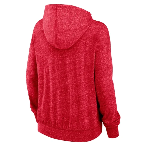 San francisco 49ers nike womens rewind gym vintage lightweight pullover hoodie Scarlet M
