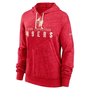 San francisco 49ers nike womens rewind gym vintage lightweight pullover hoodie Scarlet S