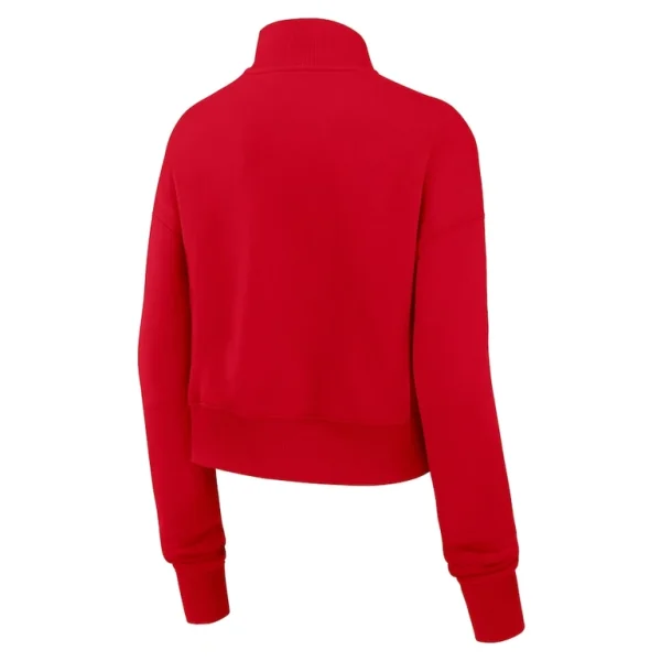 San francisco 49ers nike womens rewind phoenix half zip sweatshirt Scarlet M