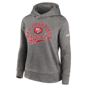 San francisco 49ers nike womens stretch run fleece pullover hoodie Heather charcoal M