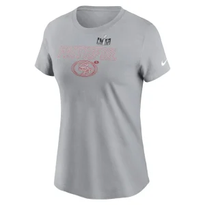 San francisco 49ers nike womens super bowl lviii local essential t shirt Gray M