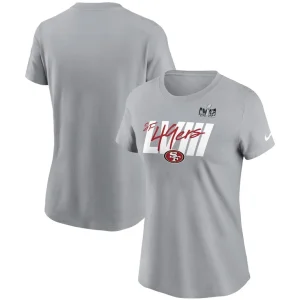San francisco 49ers nike womens super bowl lviii specific essential t shirt Gray