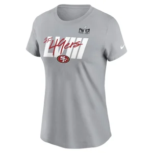 San francisco 49ers nike womens super bowl lviii specific essential t shirt Gray M