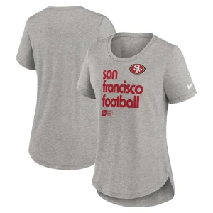 San francisco 49ers nike womens team shout out tri blend t shirt Heather gray