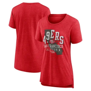 San francisco 49ers nike womens vintage graphic tri blend scoop neck t shirt Scarlet