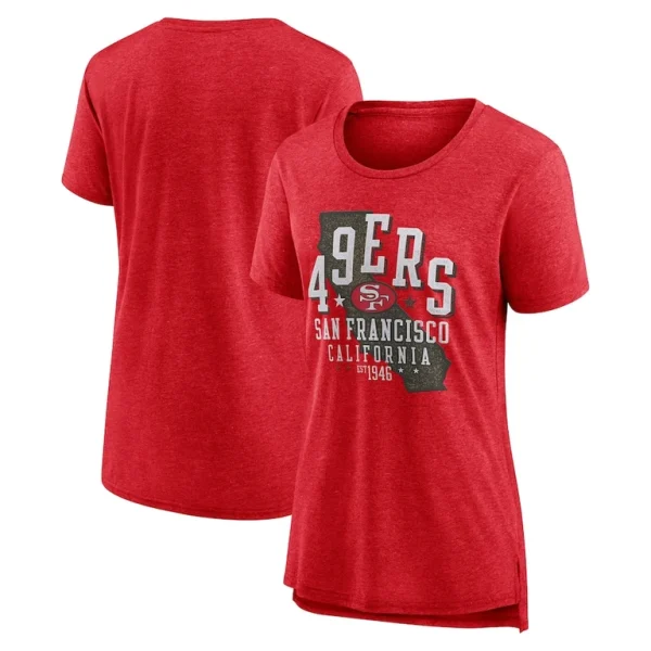 San francisco 49ers nike womens vintage graphic tri blend scoop neck t shirt Scarlet