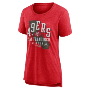 San francisco 49ers nike womens vintage graphic tri blend scoop neck t shirt Scarlet M