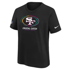 San francisco 49ers nike youth 2024 nfl crucial catch t shirt Black Yth M