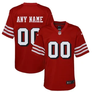 San francisco 49ers nike youth alternate custom game jersey Scarlet