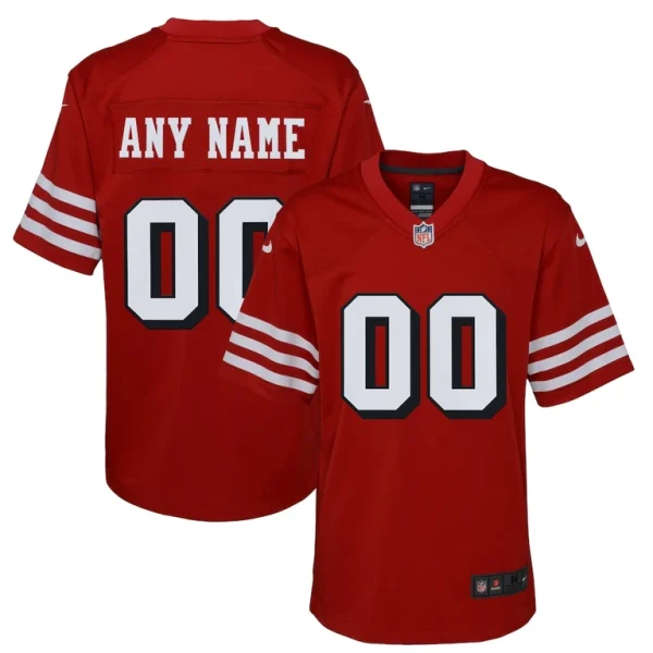 San francisco 49ers nike youth alternate custom game jersey Scarlet