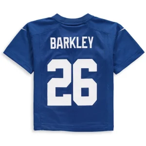 Saquon barkley new york giants nike toddler game jersey Royal 4T