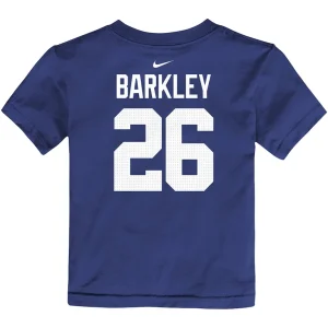 Saquon barkley new york giants nike toddler player name number t shirt Royal 4T