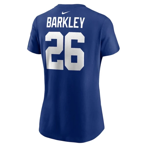 Saquon barkley new york giants nike womens player name number t shirt Royal L