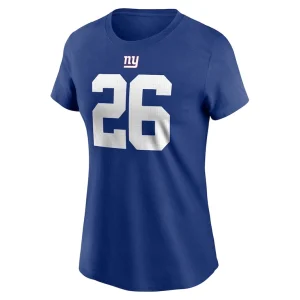 Saquon barkley new york giants nike womens player name number t shirt Royal M