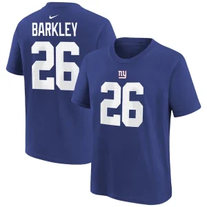 Saquon barkley new york giants nike youth player name number t shirt Royal