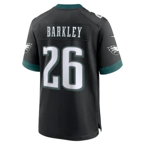 Saquon barkley philadelphia eagles nike alternate game jersey Black L