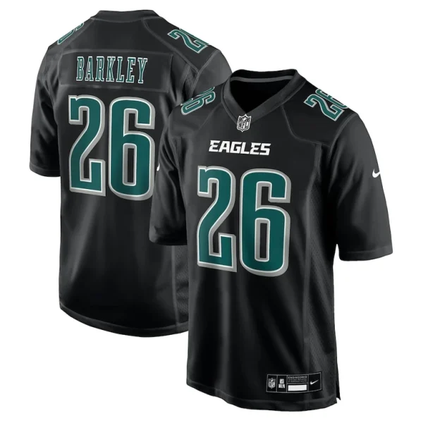 Saquon barkley philadelphia eagles nike fashion game jersey Carbon black