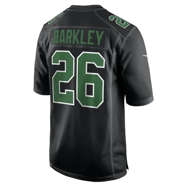 Saquon barkley philadelphia eagles nike fashion game jersey Carbon blackkelly green L