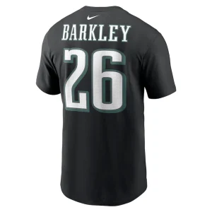 Saquon barkley philadelphia eagles nike player name number t shirt Black L