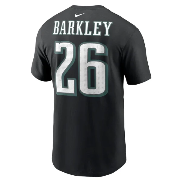Saquon barkley philadelphia eagles nike player name number t shirt Black L