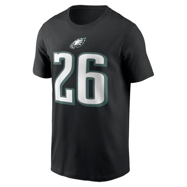 Saquon barkley philadelphia eagles nike player name number t shirt Black M