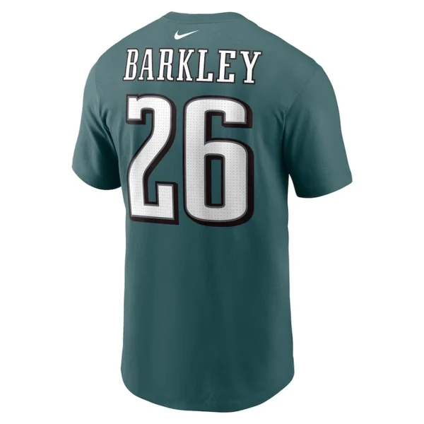 Saquon barkley philadelphia eagles nike player name number t shirt Midnight green L