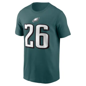 Saquon barkley philadelphia eagles nike player name number t shirt Midnight green M