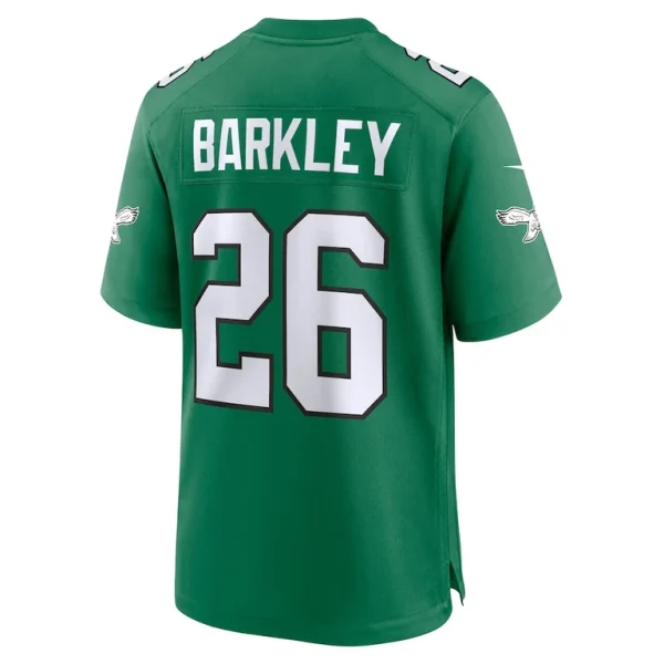 Saquon barkley philadelphia eagles nike super bowl lix 2nd alternate game jersey Kelly green L