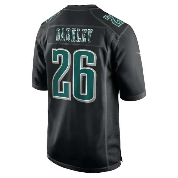 Saquon barkley philadelphia eagles nike super bowl lix fashion game player jersey Carbon black L
