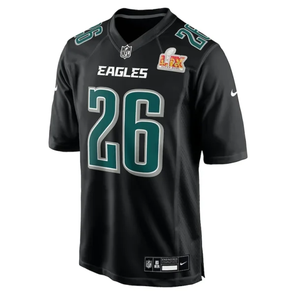 Saquon barkley philadelphia eagles nike super bowl lix fashion game player jersey Carbon black M