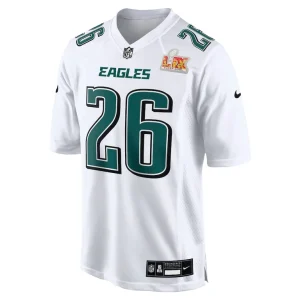 Saquon barkley philadelphia eagles nike super bowl lix fashion game player jersey Tundra white M