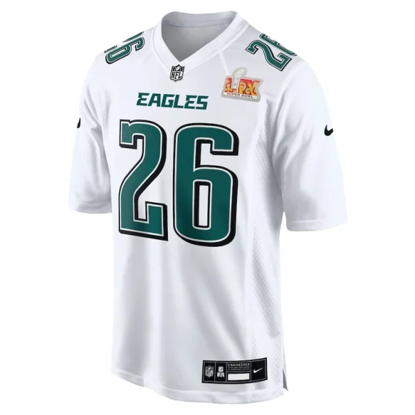 Saquon barkley philadelphia eagles nike super bowl lix fashion game player jersey Tundra white M