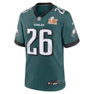 Saquon barkley philadelphia eagles nike super bowl lix game player jersey Midnight green M