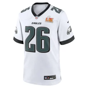 Saquon barkley philadelphia eagles nike super bowl lix game player jersey White M