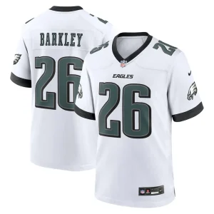 Saquon barkley philadelphia eagles nike white game jersey White