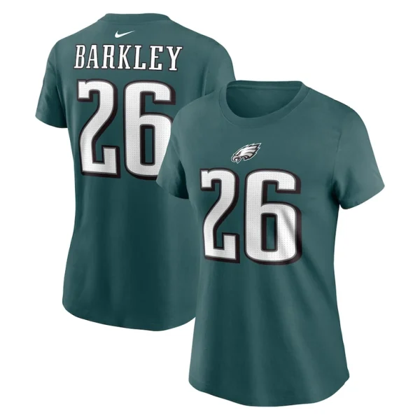 Saquon barkley philadelphia eagles nike womens player name number t shirt Midnight green