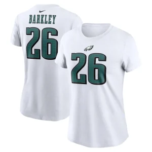 Saquon barkley philadelphia eagles nike womens player name number t shirt White
