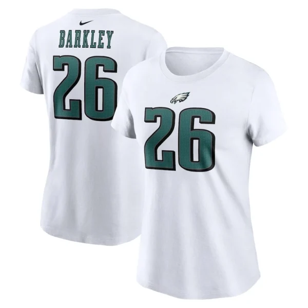 Saquon barkley philadelphia eagles nike womens player name number t shirt White