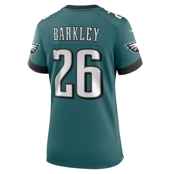 Saquon barkley philadelphia eagles nike womens super bowl lix game player jersey Midnight green L