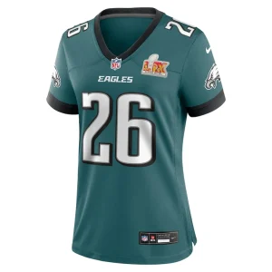 Saquon barkley philadelphia eagles nike womens super bowl lix game player jersey Midnight green M
