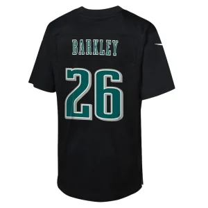 Saquon barkley philadelphia eagles nike youth fashion game jersey Carbon black Yth L