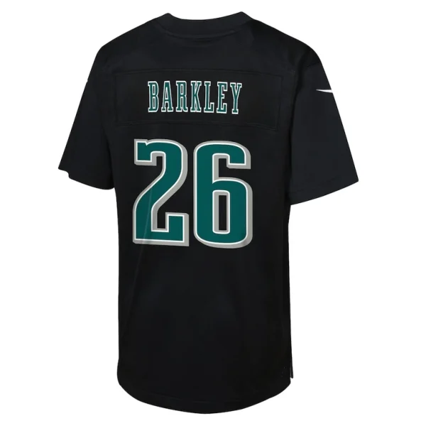 Saquon barkley philadelphia eagles nike youth fashion game jersey Carbon black Yth L