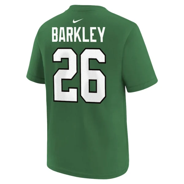 Saquon barkley philadelphia eagles nike youth player name number t shirt Kelly green Yth L
