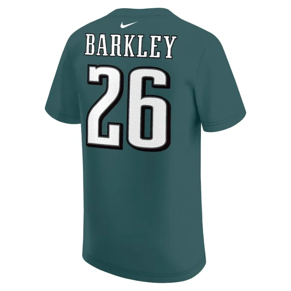 Saquon barkley philadelphia eagles nike youth player name number t shirt Midnight green Yth L