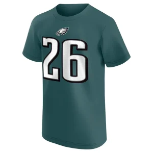 Saquon barkley philadelphia eagles nike youth player name number t shirt Midnight green Yth M
